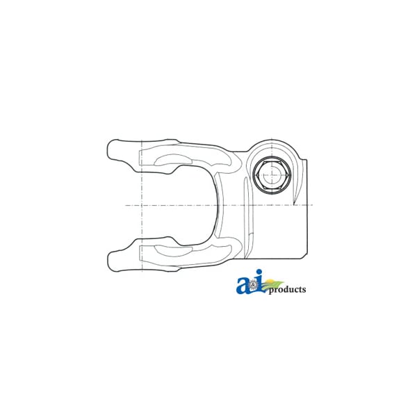Implement Yoke, Splined 1 3/8" - 6 Spline w/ Tappered Pin 4" x6" x3"